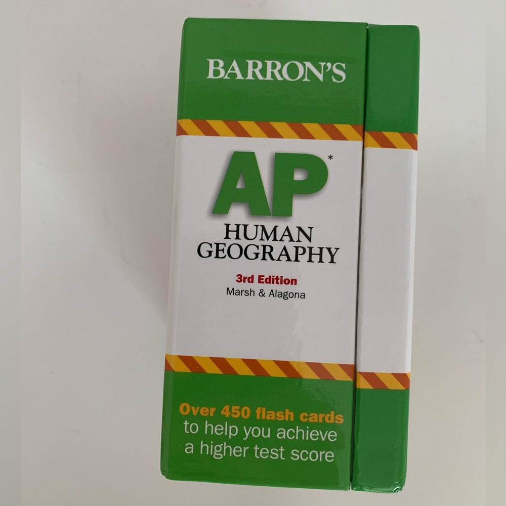 Barron's AP Human Geography Flash Cards 3rd Edition Ring Included Like New - Picture 5 of 13